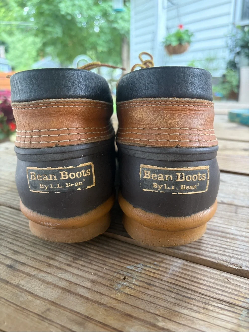 L.L. Bean Two-Tone Brown & Black Bean Boots Men’s 9W